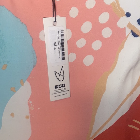 NWT Mini Pink Calm Bliss Tee Dress. Size small - Picture 7 of 8